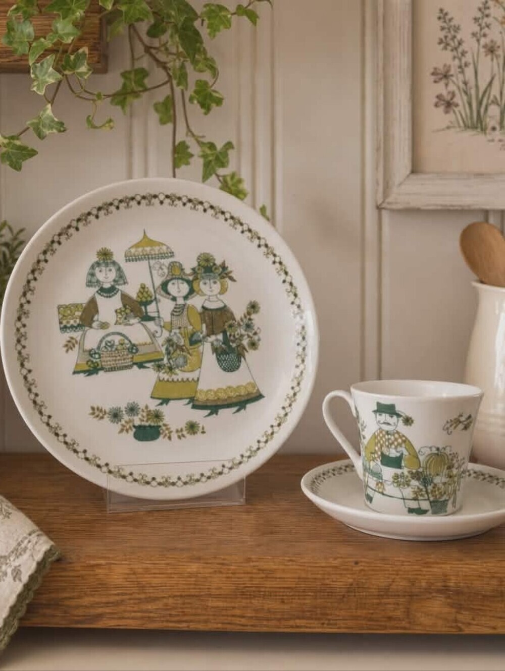 🌿 Vintage Figgjo “Market” by Turi Design — Made in Norway